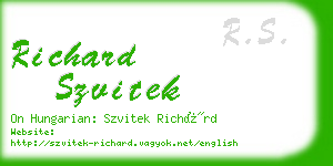 richard szvitek business card